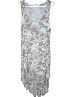 OLIVE + OAK Camo Tank Dress XL Sleeveless High Low Stretch Casual Beachy